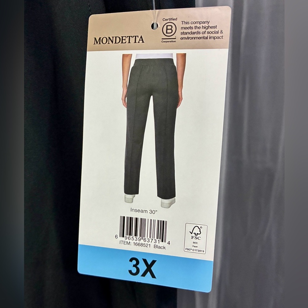 Mondetta Women's Straight-Leg Pants in Black - Picture 5 of 5